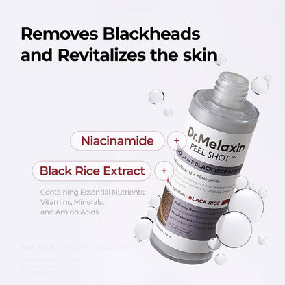 Dr.Melaxin Peel Shot Exfoliating Black Rice Ampoule