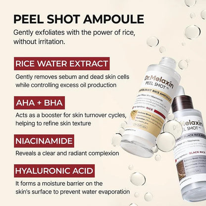Dr.Melaxin Peel Shot Exfoliating Black Rice Ampoule